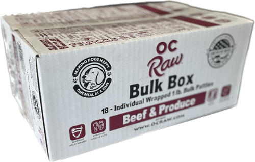 OC Raw Dog Frozen Beef & Produce Bulk Box #18